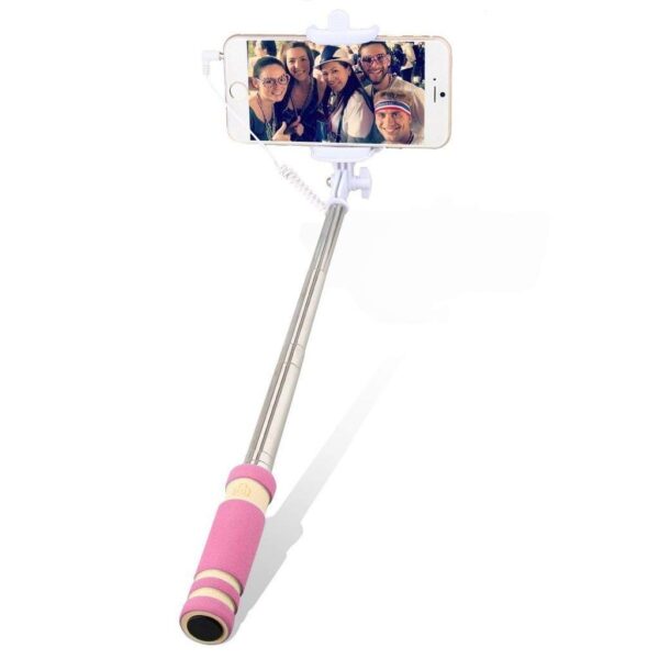 Statezen Wired Selfie Stick Pink