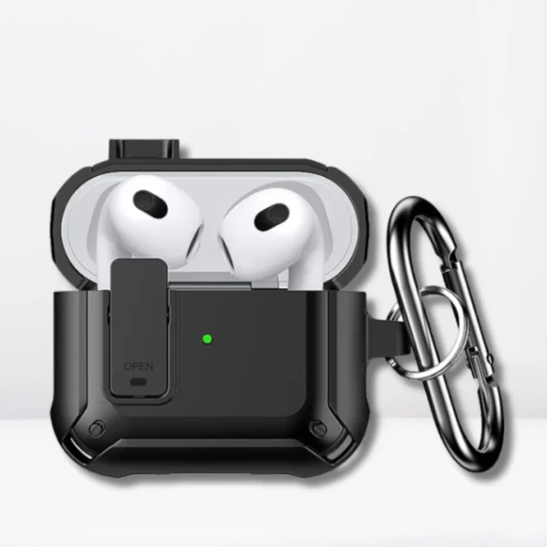 Airpods Pro Case Cover With Button Lock & Metal Keychain Eggshell Design Protective Case Cover For Apple Airpods Pro